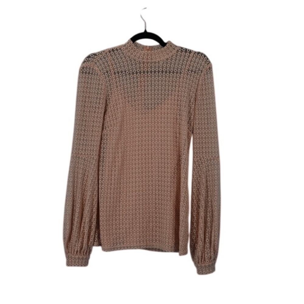 Witchery Size XS Pink Lace Long Sleeve Top